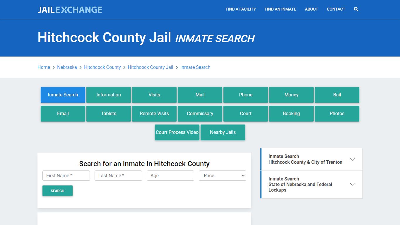 Hitchcock County Jail, NE Inmate Search: Roster & Mugshots